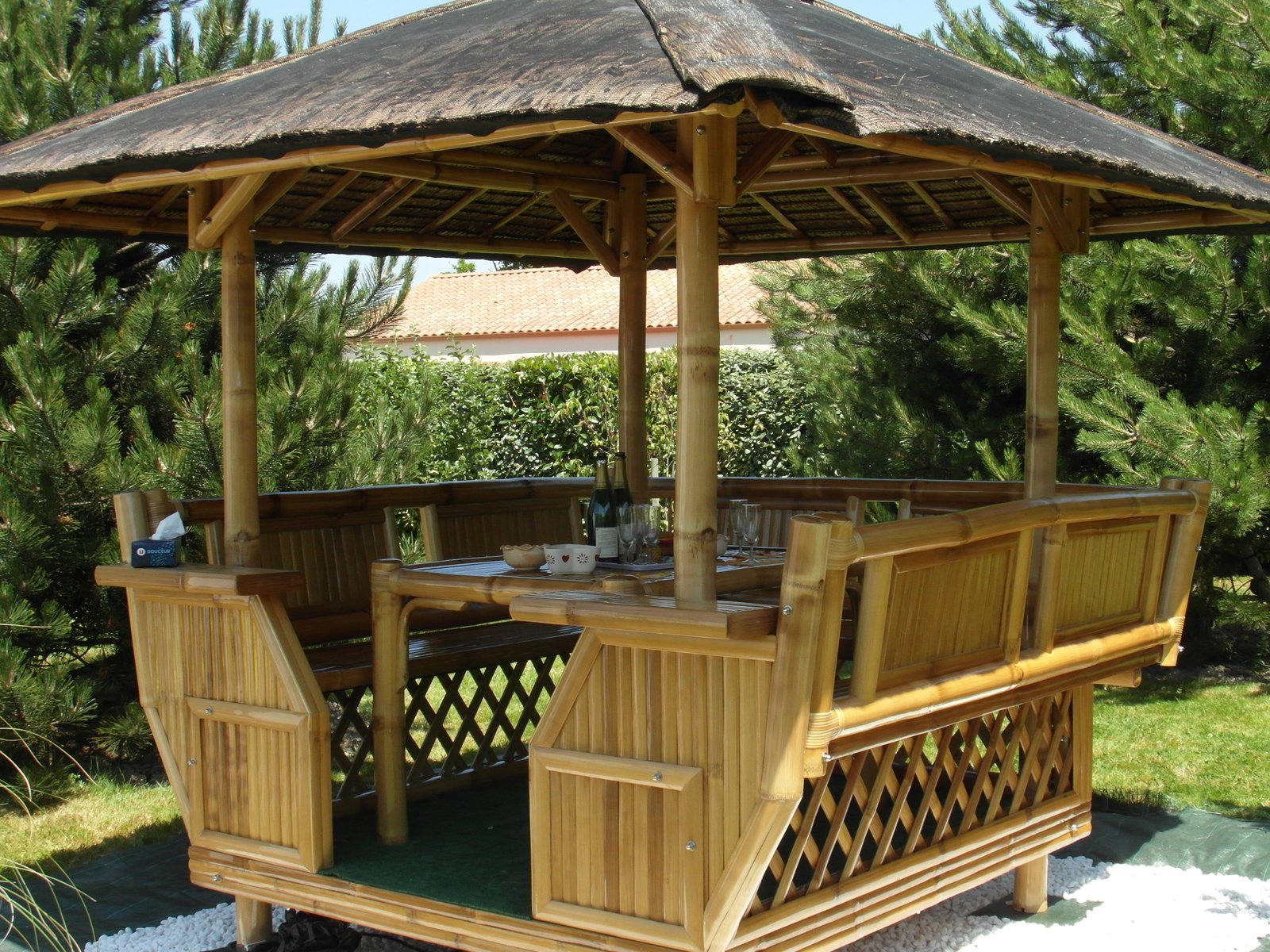 Nipa hut framework